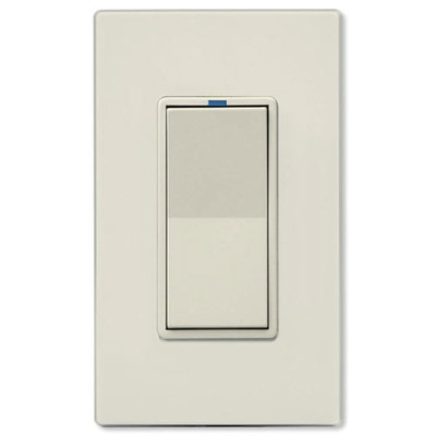 PCS PulseWorx UPB Relay Wall Switch, 15A, Light Almond